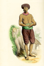 This 1840s illustration shows a Hindustani or Indian Common Man.