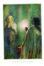 The caption for this illustration reads: and the rays the girl shone. King Michael of Leyden had a