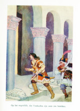 The caption for this illustration reads: In the instant that Voukashin to reach his son. Here