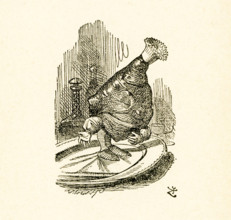 This illustration of a leg of mutton is from ""Through the Looking-Glass and What Alice Found