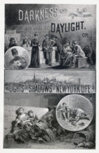 This late 19th-century illustration shows the opening illustration iin the book, Darkness and