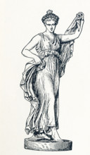 This illustration of Terpsichore dates to 1898. It shows the statue in Florence. Terpsichore was