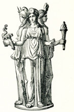 Hecate was the chief goddess presiding over magic and spells. She witnessed the abduction of