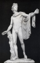 This photo of the statue known as Apollo Belvedere was taken in the late 1890s. This particular