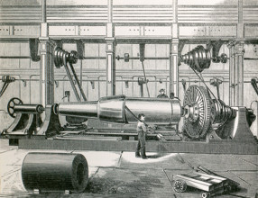 This illustration dates to the 1870s an shows an engineer's workshop. Any visitor to it could not