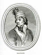 This 1840s illustration shows General Kosciusko. Tadeusz Kosciuszko, English Thaddeus Kosciusko,