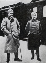 Pictured here in this photo that dates to World War I are Hindenburg and Ludendorff, the commanders