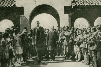 The caption for this photo reads: Colonel Lindbergh in Mexico after his non-stop flight from