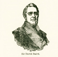 This illustration dates to the early 1920s and shows Sir David Baird (1757-1829). Sir Baird was a