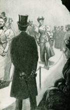 The 1897 caption for this illustration reads: The Wheel of Today, at the Michaux Club in New York.