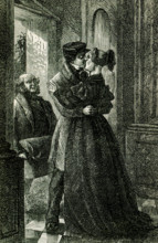 The caption for this late 1800s illustration from the novel Felix Holt by George Eliot  reads: