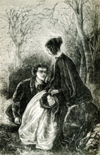 The caption for this late 1800s illustration from the novel Felix Holt by George Eliot  reads: