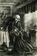 The caption for this late 1800s illustration from the novel Felix Holt by George Eliot  reads: