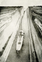 The 1912 caption reads: ""Canal that Nero Dreamed of - This is one of the wonderful canals which