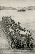 The caption for this 1912 image reads: ""Floating Palace of an Emperor. This picture of the