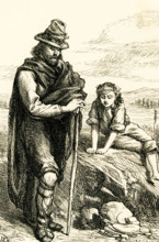 This illustration of ""Italian Peasants"" is taken from Charles Dickens' work published in 1869 and