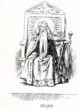 This early 1900s illustration shows Gripir. Gripir was the son of King Eylimi, and the brother of