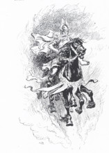 In this 1913 illustration, Odin has mounted Sleipner, his eight-legged horse. In Scandinavian