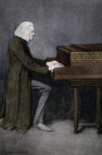 This illustration shows Franz Liszt. Liszt (1811-1886) was a Hungarian pianist and composer of