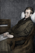 This illustration shows Frederic Francois Chopin  (1810 -1849) was a Polish composer and virtuoso