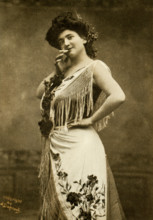 This photo shows the opera singer Emma Calve in the title role of Bizet's Carmen. She was born in