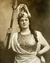 This photo shows Madame Lillian Nordica as Brunhilde in Wagner's Valkyrie. Nordica was an American