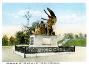 Columbia South Carolina 1918.  Hotel Jerome. Monument to Women of the Confederacy  Irwin Park at