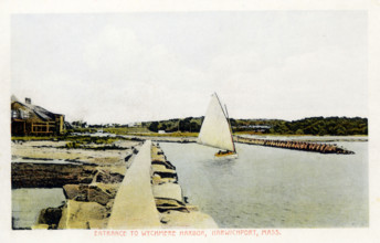 Entrance to Wychmere Harbor, Harwichport, Massachusetts.