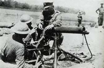 In this photo, dating to before 1922, relates to World War I. The caption reads: Yankees receiving