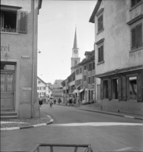 Bulach; Kopfgasse and church; 1940.