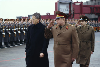 Federal councillor Villiger on state visit in Moscow, 1989.