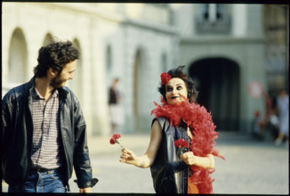 Genevieve Fallet at a dance-performance in Thoune, 1984.