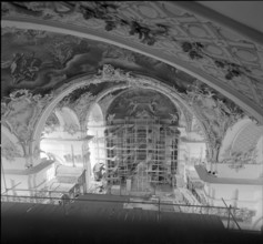 Renovation in the cathedral of St. Gallen 1965.