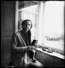 Ex-queen Marie Jose of Savoy visits the voter's meeting in Glarus, 1949.