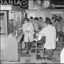Football WC 1962: Swiss national team departing for Chile.