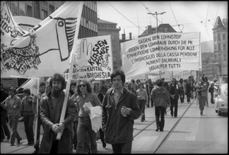 May Day demonstration in Zurich 1972.