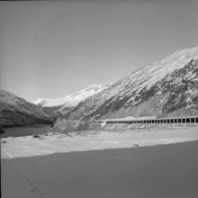 Grand-Saint-Bernard, covered road at Lac des Toules 1963.