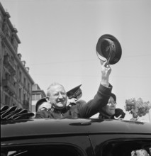 Parade with General Carpenter of the Salvation Army in Zurich, 1945.