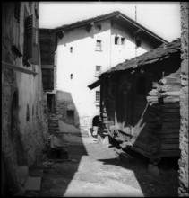 Valais village Turtmann, 1940.