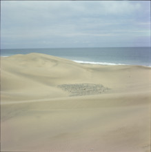 Sandy beach on Tenerife 1970.