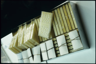 Diamonds, ready for transport, South Africa 1984.
