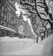 La Chaux-de-Fonds in winter; 1952.