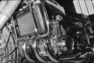 Bicycle and motorcycle fair, exhibition at Zuespahalle Zurich 1971.