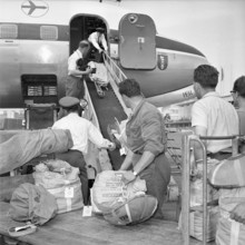 Departure of air rescue force in Kloten, 1956.