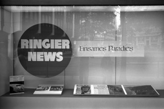 Shop window Ringier publisher: Cinque Terre, lonely paradise, 1968.