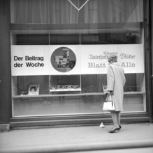 Shop window Ringier publisher: Blatt fur Alle and Gelbes Heft, 1965.