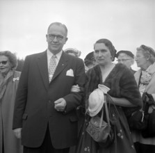 Ezra Taft Benson with wife Flora, 1955.