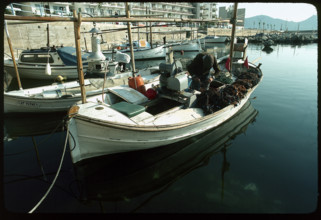 Fishing boat in the harbour of Punta de Amer 1976.