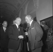 100 years ETH Zurich 1955: federal council Etter, painter Gimmi.