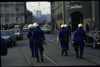Demonstration after demolition of AJZ.